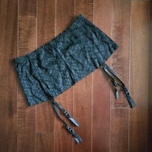 Black Stretch Lace Skirt Garter Belt Vintage 90s